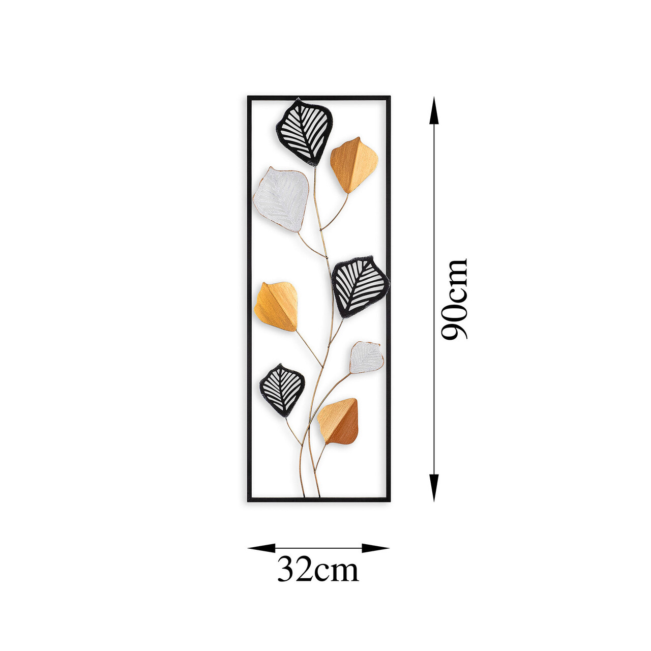 Decoratiune de perete, Crabtree, Metal, Dimensiune: 32 x 90 cm, Multicolor