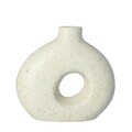 Vaza Novo, Homla, 24x8.5x23 cm, ceramica, ecru