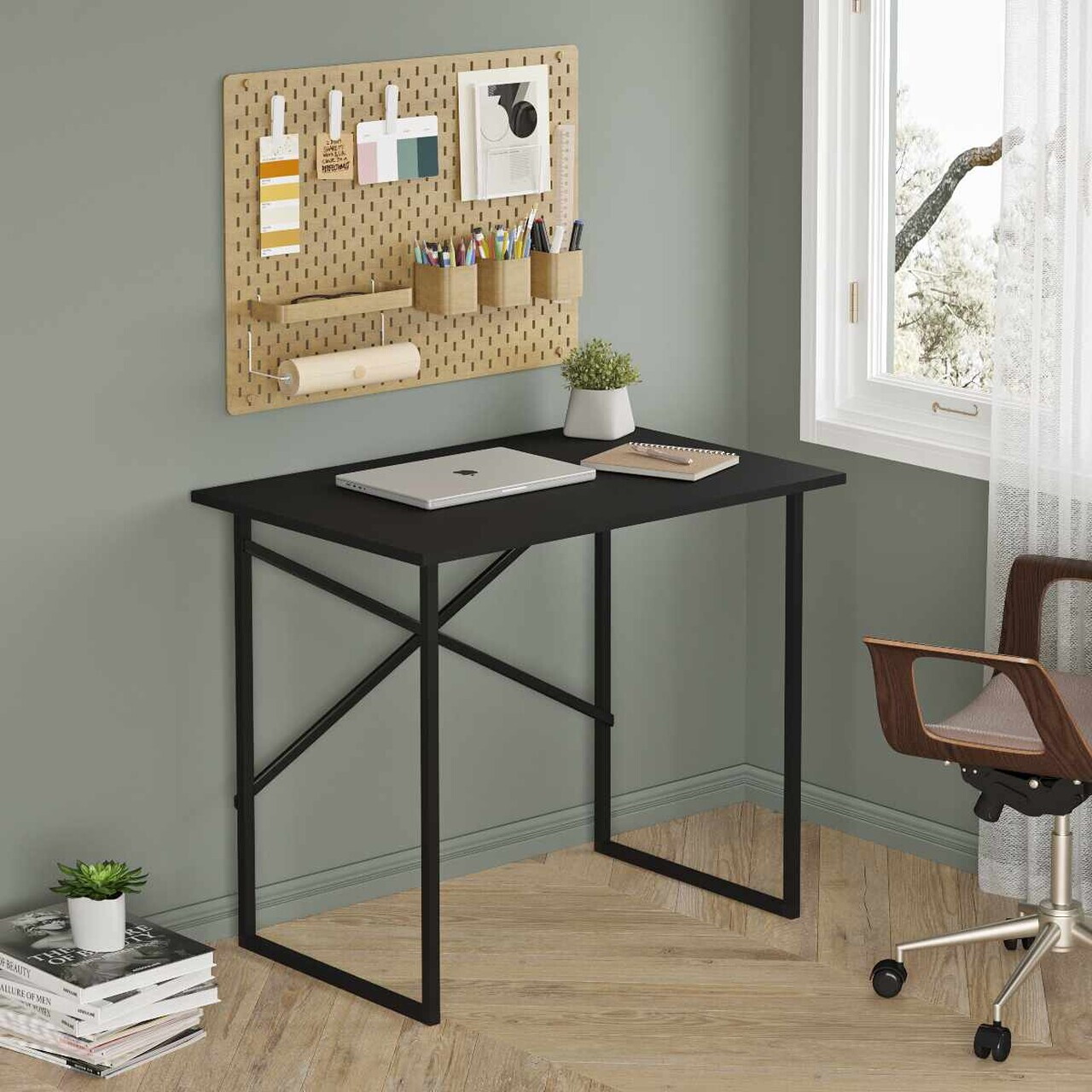 Birou Hanah Home Modena 90x76x60 cm PAL Negru