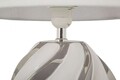 Lampa de masa Shiney, Mauro Ferretti, 1 x E27, 40W, 30x42 cm, ceramica/fier, alb/argintiu