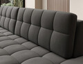 Coltar extensibil stanga 3 locuri ELTAP, LT-06SO, Blezalt, 240x150x82 cm, lemn/poliester, gri inchis
