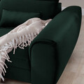 Coltar extensibil stanga 4 locuri ELTAP, Foble, 267x196x100 cm, lemn/poliester, verde inchis