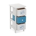 Organizator pentru baie cu 3 sertare Nautical, Versa, 25x30x56 cm, lemn de paulownia
