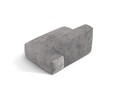 Modul dreapta pentru canapea, 2 locuri, Martina-212, Micadoni Home, 133x106x75 cm, velur, gri deschis