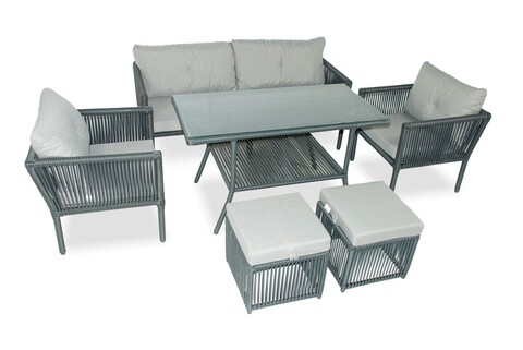 Set mobilier de gradina, jumilla, shangai 4, gri