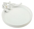 Tava decorativa Magnolia, Mauro Ferretti, 24x21x6 cm, polirasina, alb