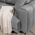 Coltar extensibil stanga 4 locuri ELTAP, LT-04NU, Dalia, 289x190x95 cm, lemn/poliester, gri