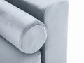 Canapea extensibila, Camellia, Mazzini Sofas, 3 locuri, cu lada de depozitare, 220x100x92 cm, catifea, albastru deschis