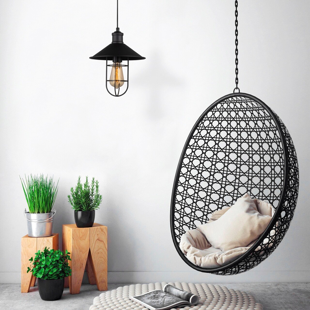 Aplica de perete, Alby, 527ABY3144, Metal, Negru - 1 | YEO