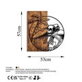Decoratiune de perete, Skeletor, Dimensiuni: 53 x 57 cm, Nuc / Negru