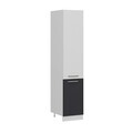 Dulap pentru bucatarie, Hanah Home, Minar, 45x222x58 cm, Alb / Antracit