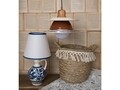 Pendul Radacini-Strachina, Deco Republic, E27, 1x60W, ceramica, maro/albastru