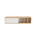 Comoda TV, Zena Home, Teo Floating, Stejar Safir / Alb