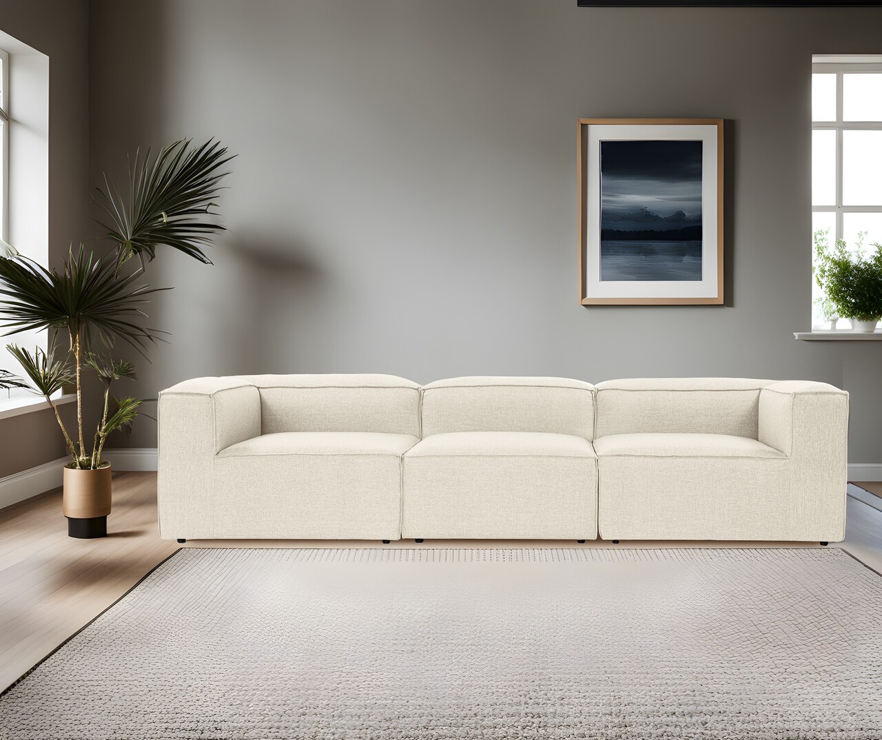 Canapea 3 locuri, Atelier del Sofa, 560ARE2185, Ecru - imagine 3