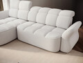 Coltar extensibil stanga 3 locuri ELTAP, Beneth, 301x185x115 cm, lemn/poliester, alb