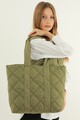 Geanta shopper, Madamra, 21KT12-002 - Khaki, textil, kaki