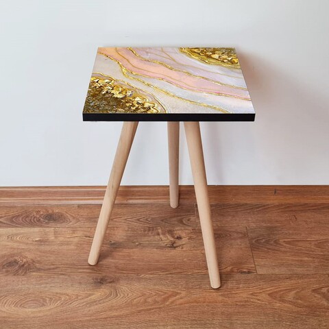 Masuta, Leona, Shp293, 35x42x35 cm, Auriu / Bej / Somon