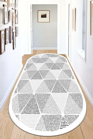 Covor, Ecora Oval, 80x200 cm, Gri