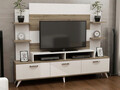 Comoda TV, Decorotika, Diana, 180x143x30 cm, Alb/Maro
