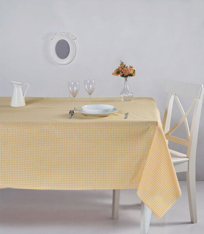 Fata de masa, DC Home, 198DCH1140, Bumbac, 170x220 cm, Galben