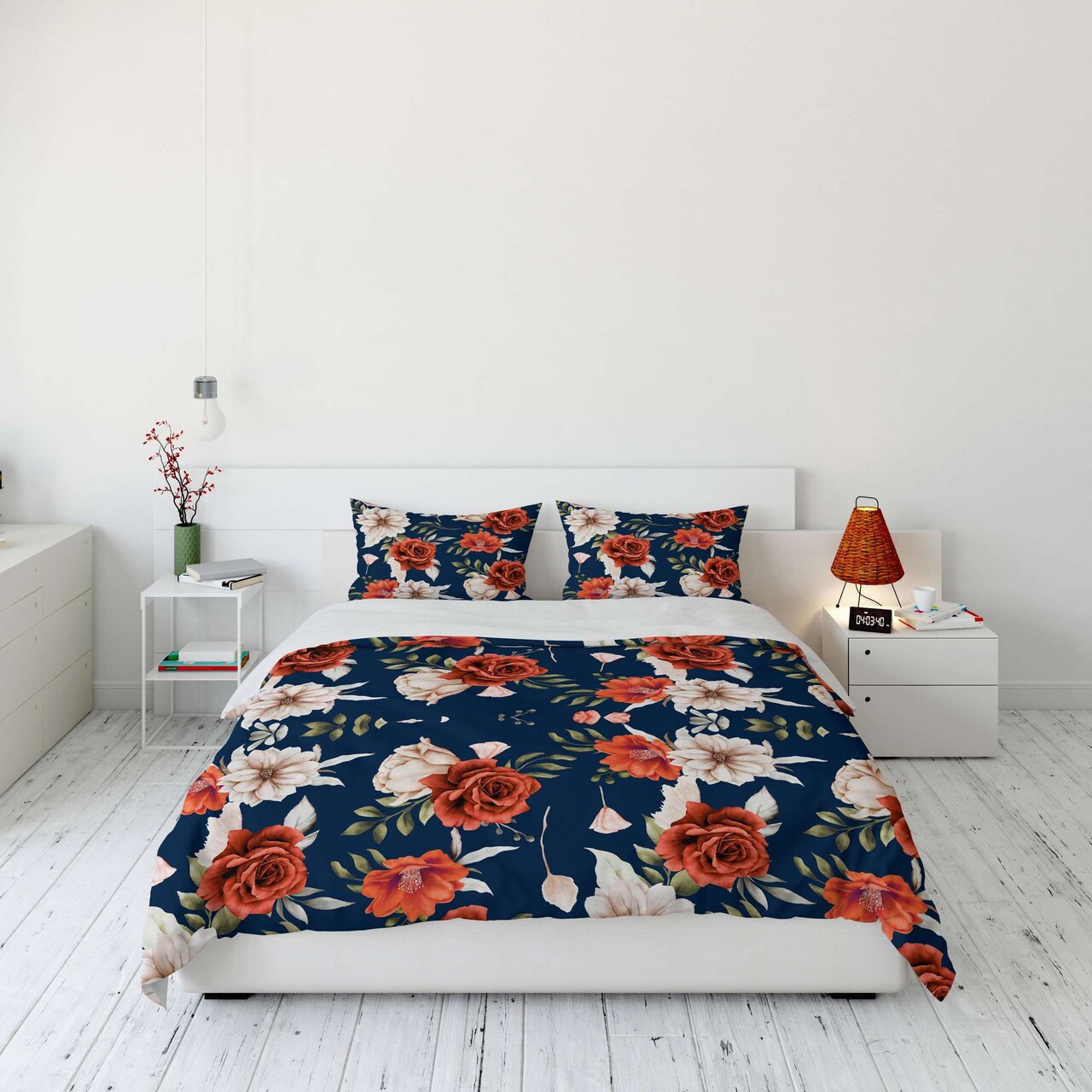 Lenjerie de pat dubla (DE) 3 piese L'essentiel Maison FLW_DVT25-6 Multicolor