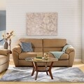 Canapea 3 locuri extensibila, Jayden, L.214 l.102 H.95, stofa, cappuccino