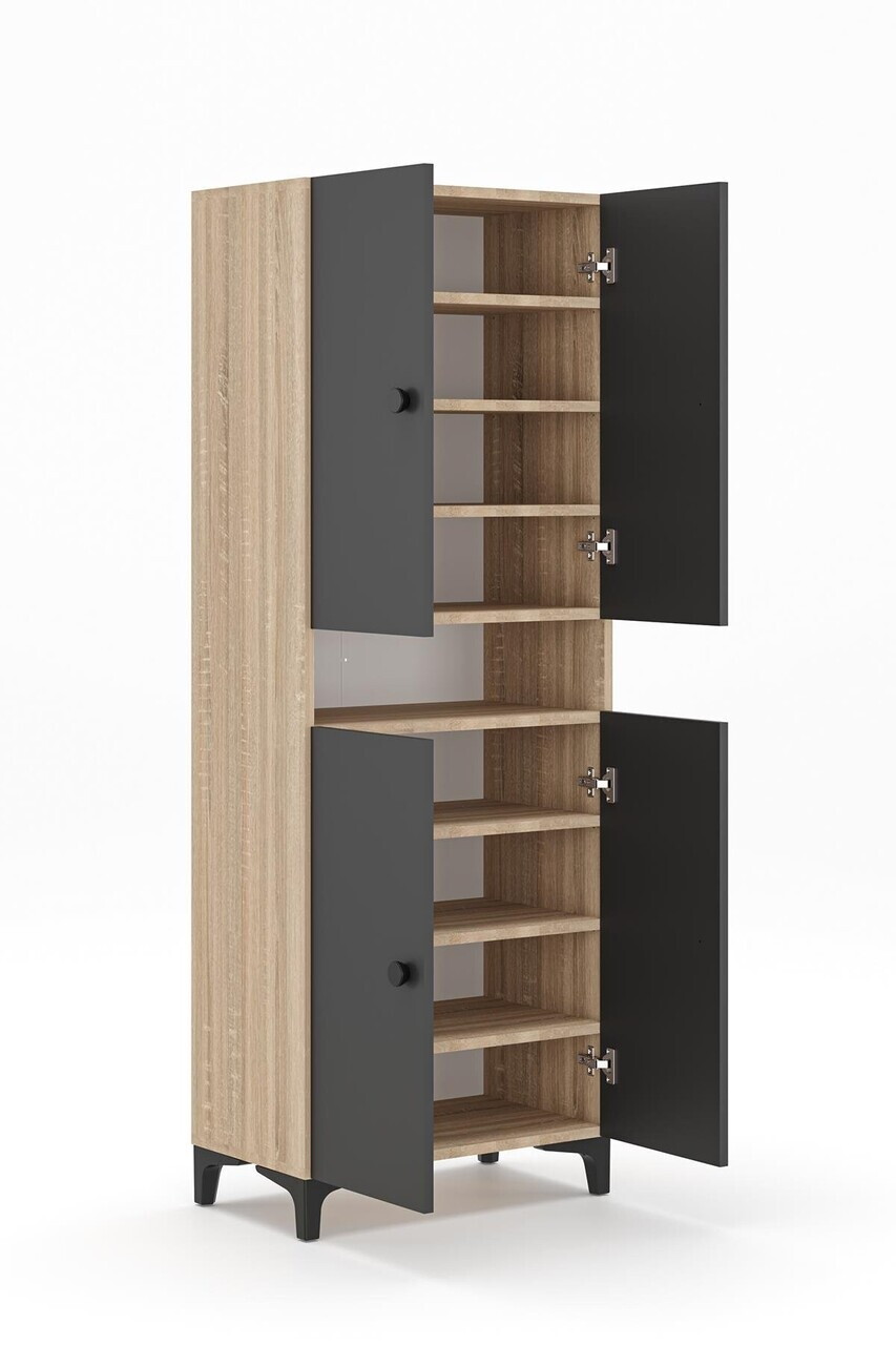 Pantofar, Hanah Home, Jerma, 63.5x172x35 cm, Stejar Sonomo / Antracit — imaginea 6