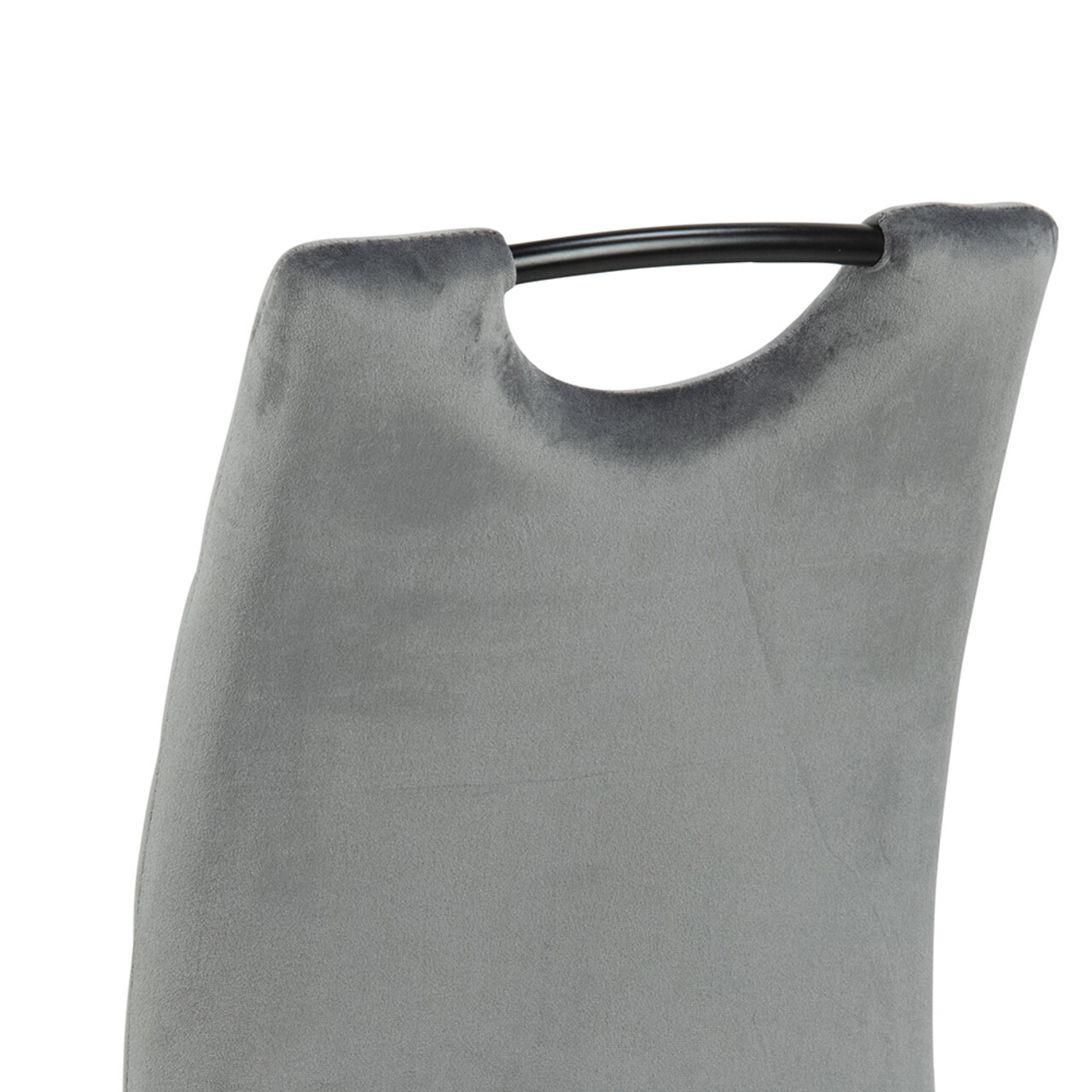 Scaun Dia, Actona, 43.5x53x91.5 cm, catifea/otel, gri inchis - view 2