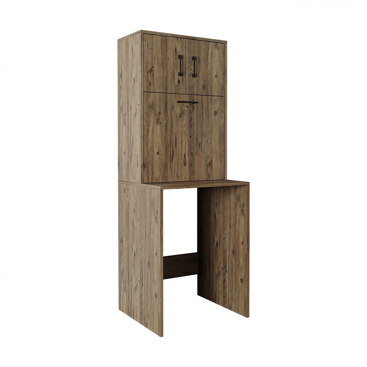 Dulap masina de spalat, Hanah Home, 2777, 65x180.5x63.2 cm, PAL MELAMINAT, Maro — imaginea 6