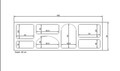 Consola, Glenevis, Lorin, 160x51x38 cm, PAL, Antracit
