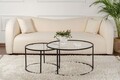 Set masuta de cafea, Nordure, Aurum, Negru/Transparent