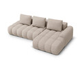 Coltar extensibil dreapta 3 locuri, Linz, Cosmopolitan Design, 275x142x84 cm, cotiera stanga, tesatura structurata, bej sand