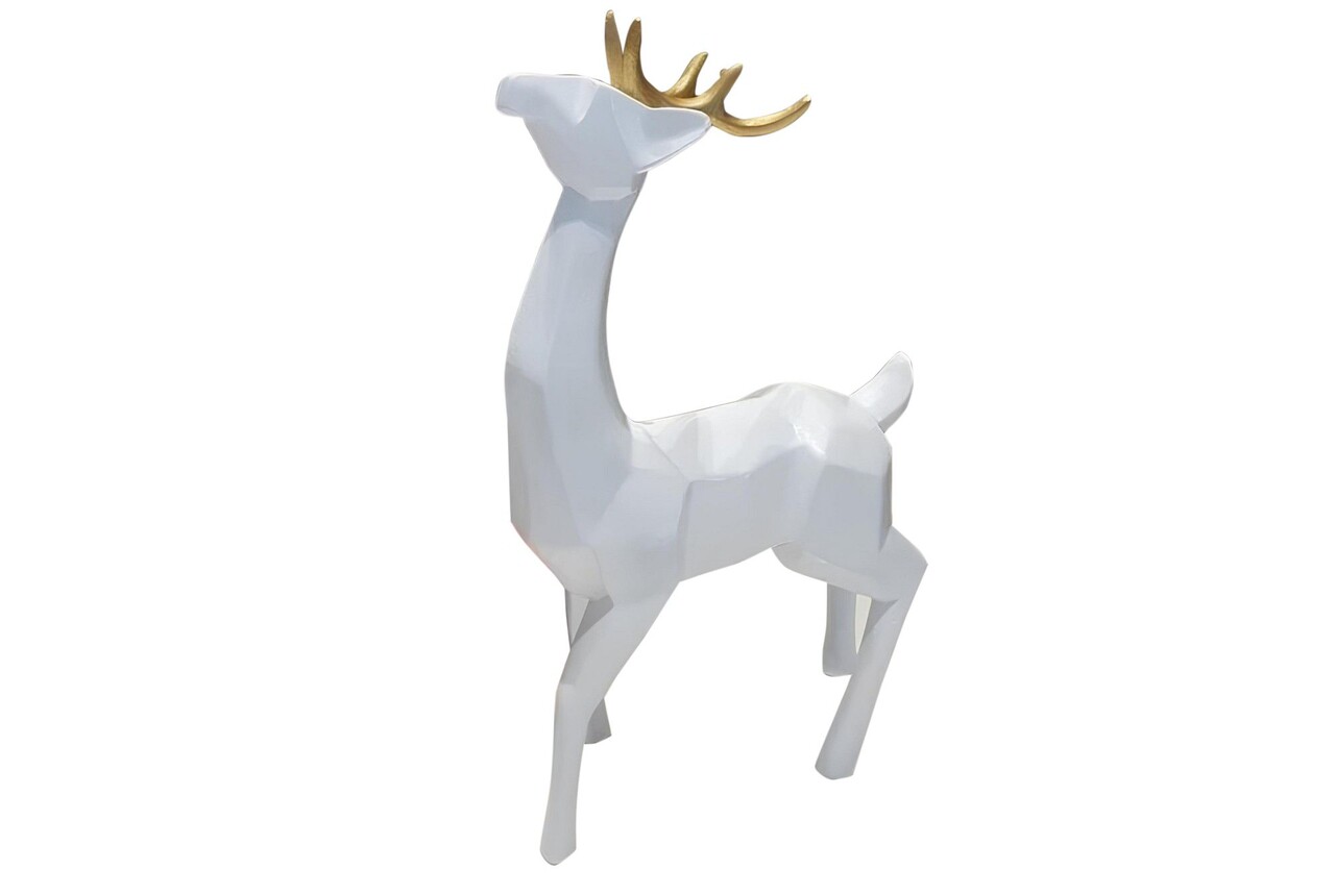 Decoratiune, CY0466, 7x17x29 cm, Poliester, Alb