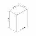 Dulap pentru bucatarie, Hanah Home, Minar, 50x72x37 cm, Alb