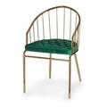 Scaun Golden Helgi, Gift Decor, 52 x 51 x 81 cm, fier/poliester, verde