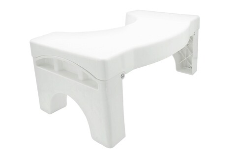 Scaunel pliabil pentru baie Maximex, Foldable, 41x22x17 cm, polipropilena, alb