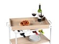 Carucior pentru bucatarie, Wenko, Rustico, 80 x 89.5 x 40 cm, metal/mdf, alb/natur