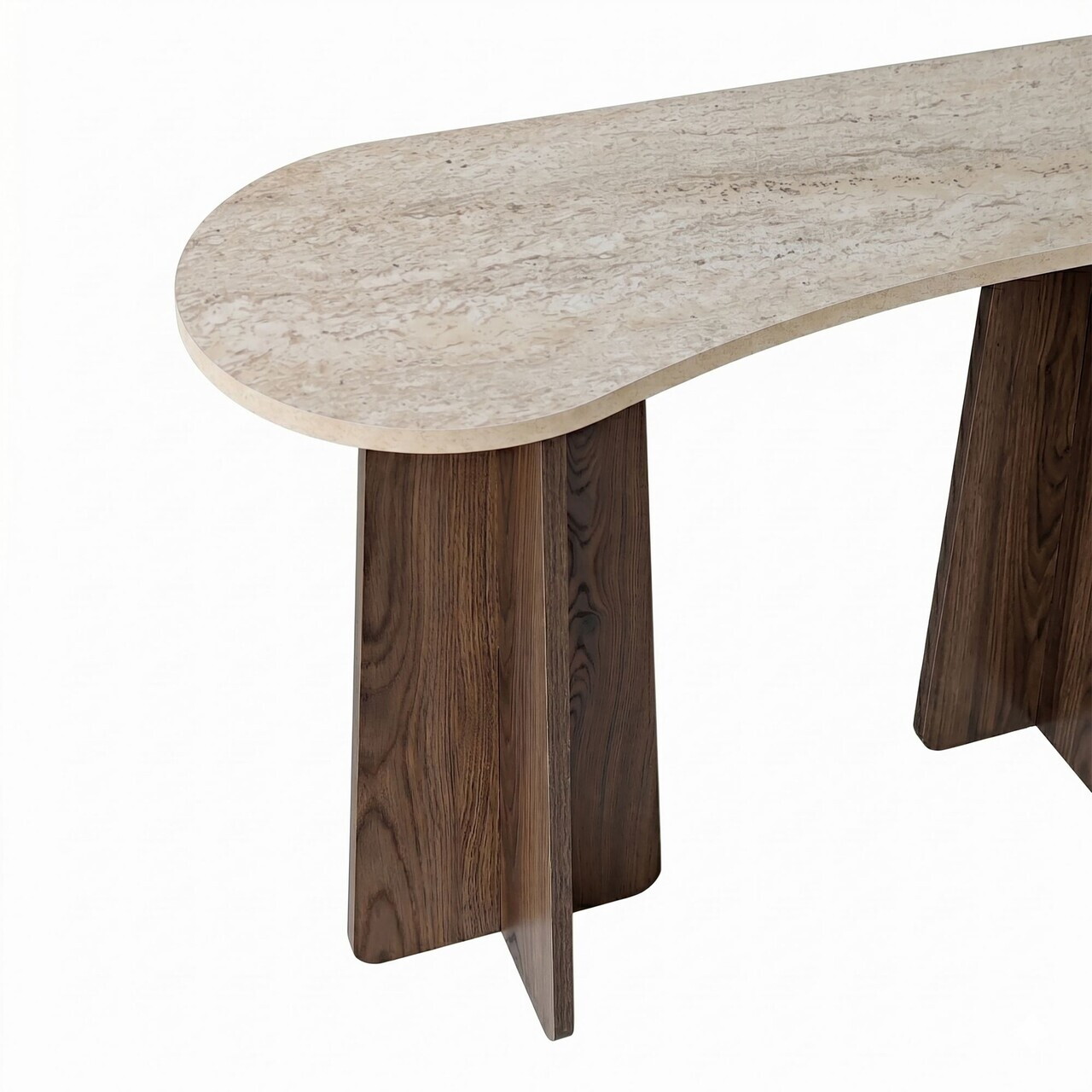 Consola, Hanah Home, Zen, 120x75x35 cm, PAL, Travertin / Nuc - view 8