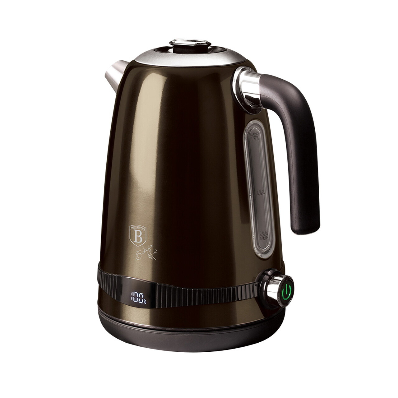 Ceainic electric digital Berlinger Haus, Shiny Black, 1.7 L, inox, negru - imagine 7