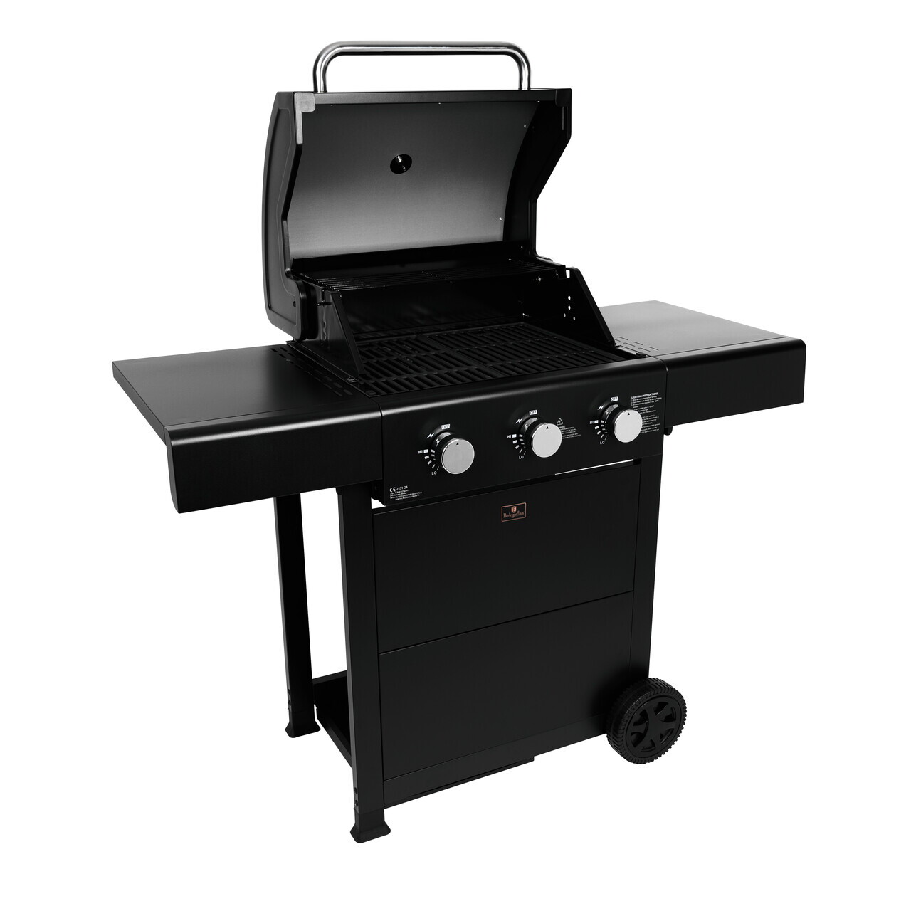 Gratar cu gaz Berlinger Haus, Outdoor, 50x41.5 cm, 2.2 KW x 3, negru - view 7