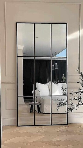 Oglinda Cheval, Hanah Home, Dekorative, 80x180x1.5 cm, Negru