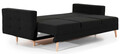Canapea extensibila 3 locuri ELTAP, Ask07, Asgard, 233x92x93 cm, lemn/poliester, negru