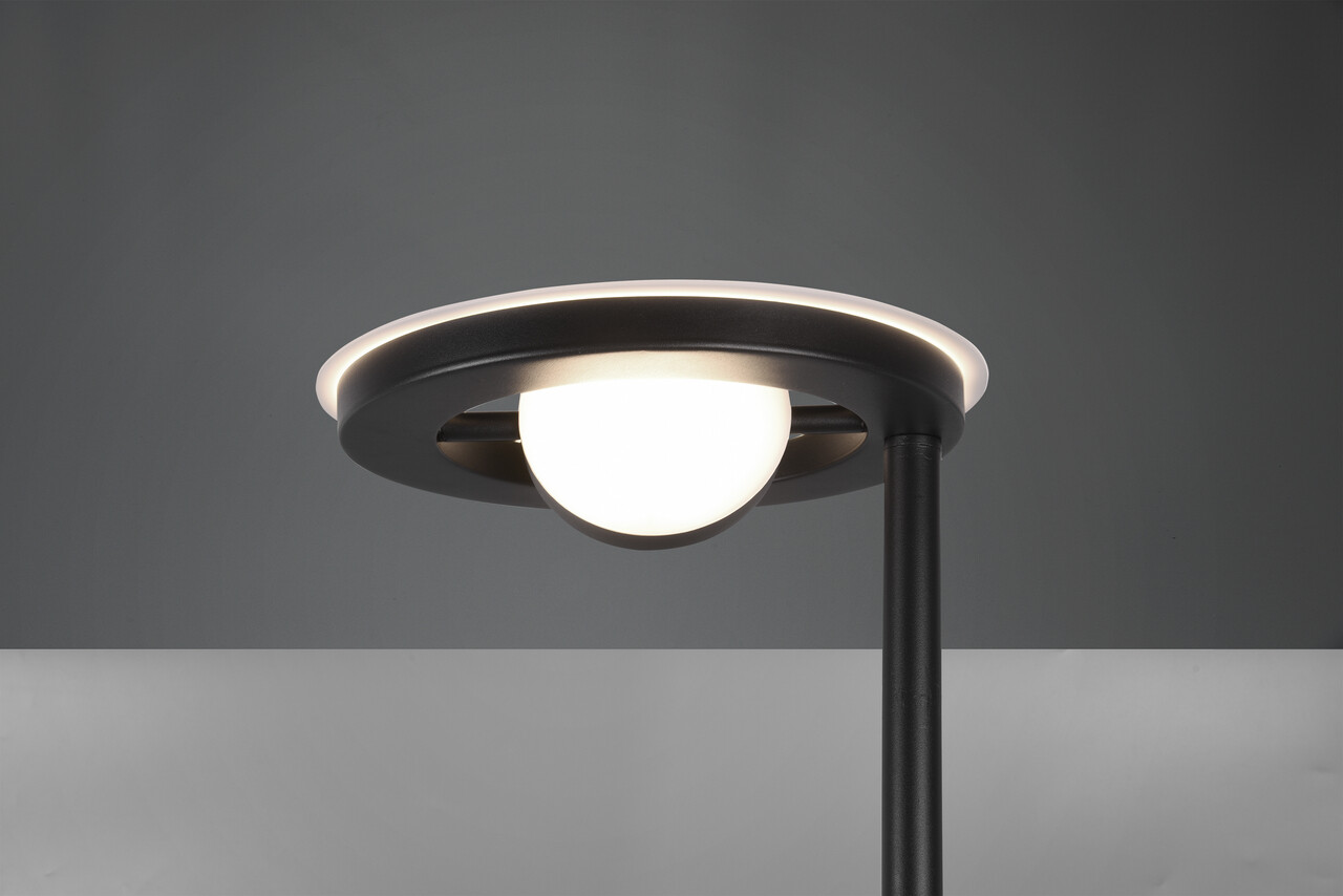Lampadar Barrie, TRIO, 30x181 cm, 32W/6W, 2x SMD LED, metal, negru mat - 2 | YEO