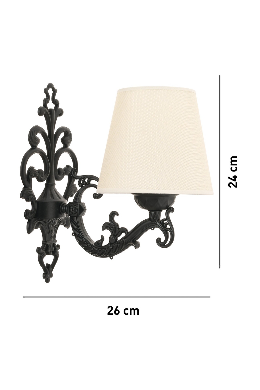Aplica de perete, Opviq, 390FLH2334, Crem/Negru - view 4
