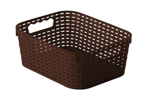 Cos depozitare jotta, 28x22x11.5 cm, plastic, maro