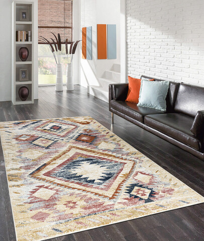 Covor, 65202a , 160x230 cm, 100% poliester/poliproplen, albastru