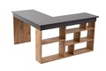 Birou, Nordure, Vesper, 130x72x120 cm, PAL, Antracit / Pin Atlantic