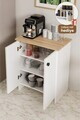 Dulap multifunctional, Hanah Home, Dorta, 58x82x36 cm, Stejar Sonomo / Alb