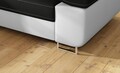 Coltar extensibil stanga 4 locuri, ELTAP, Anton, 272x203x85 cm, lemn/poliester, negru/alb