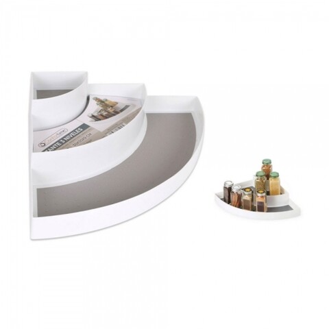Raft pentru depozitare pe 3 nivele confortime, 30x30x9 cm, plastic, alb